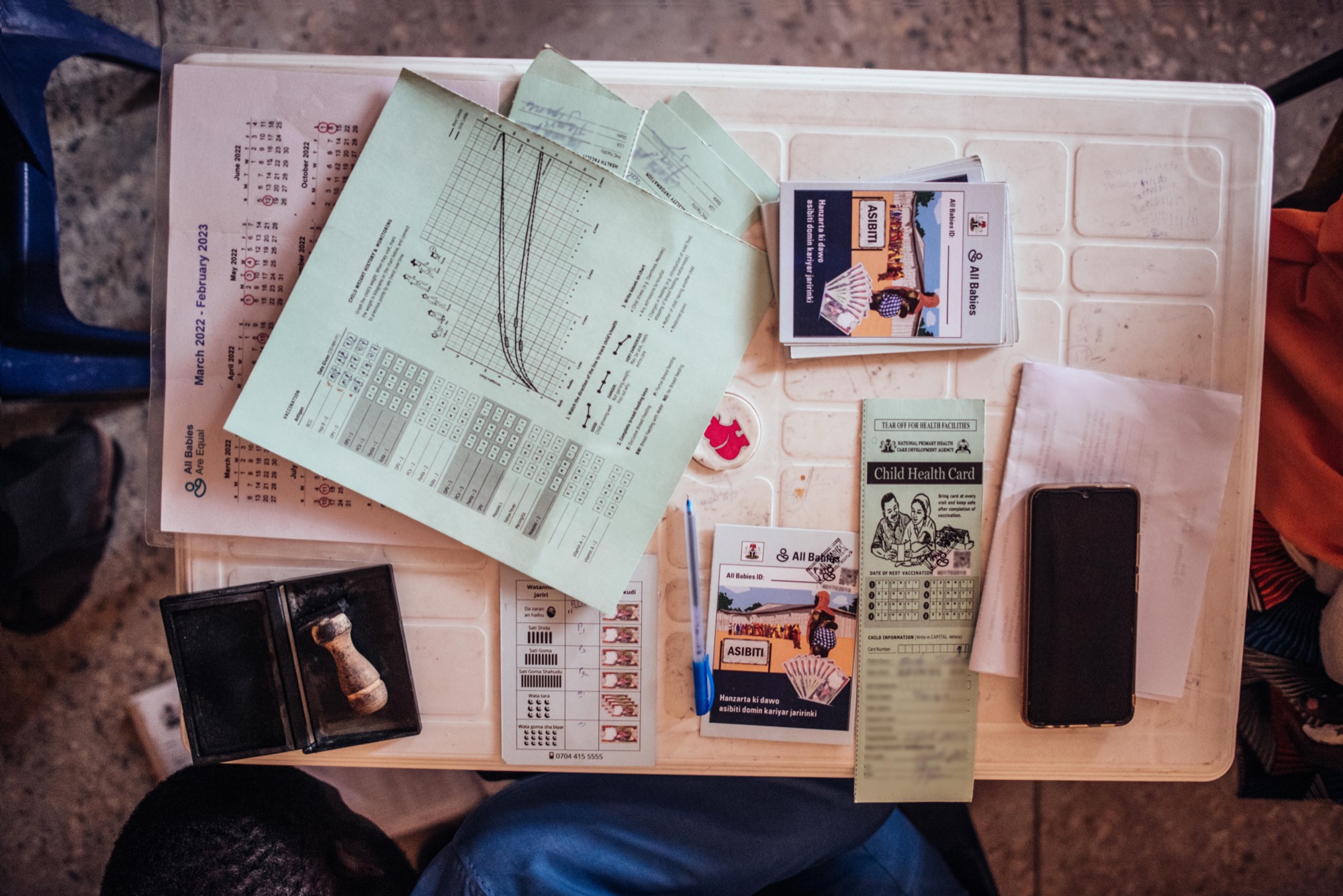 Field officer desk at a government clinic